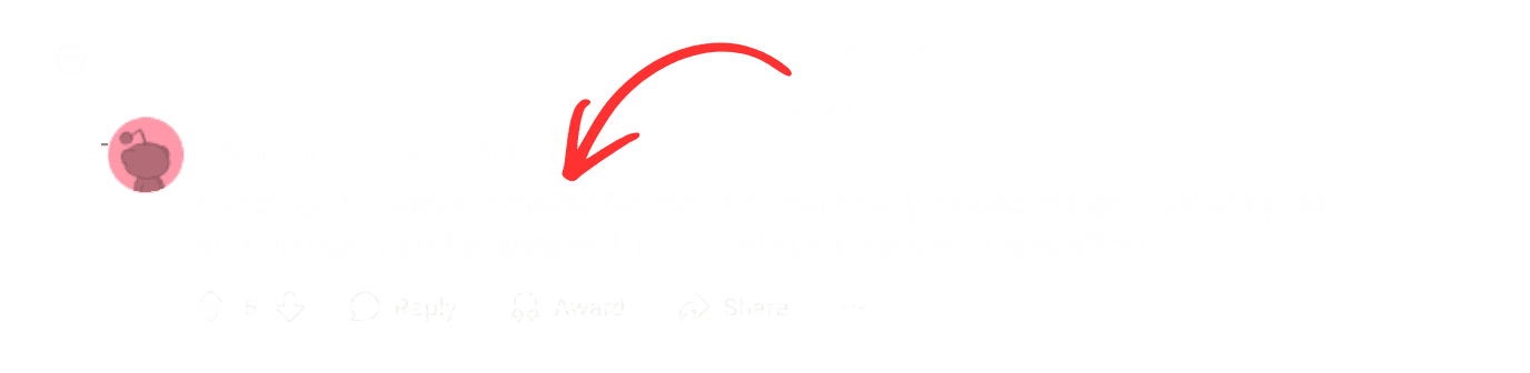 Example reply turning into a new customer