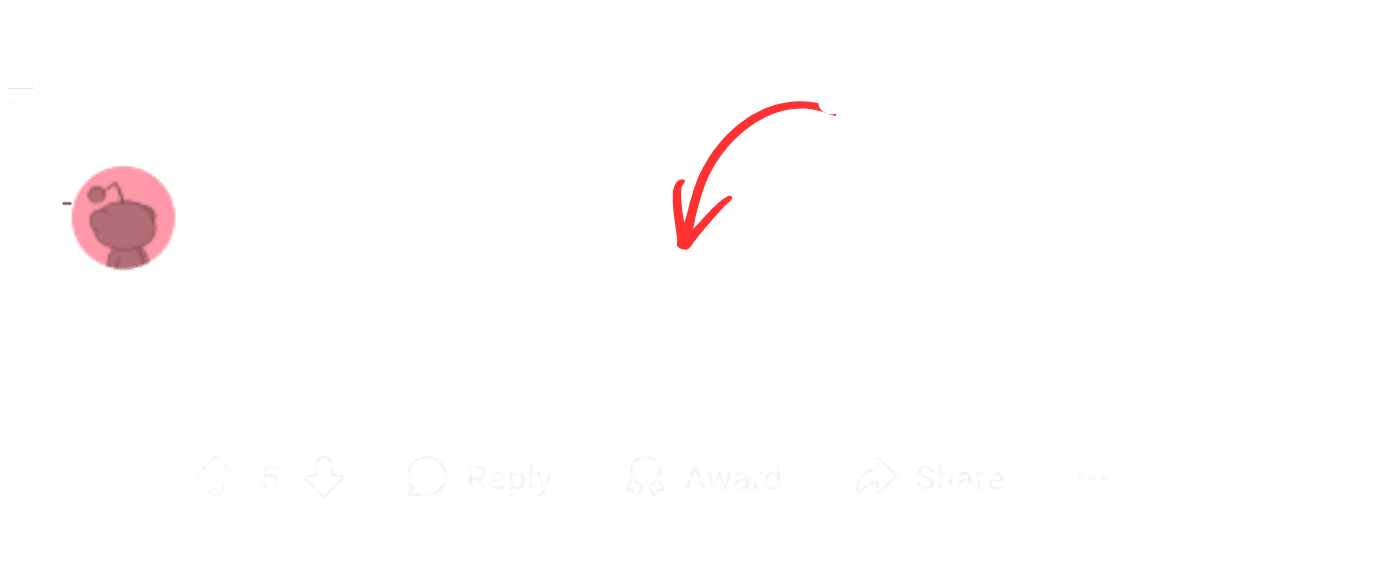 Example reply turning into a new customer